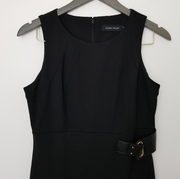 Ivanka Trump Scuba Crepe Belted Sheath Dress - Picture 7 of 13